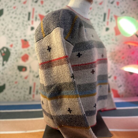 Pendleton Bridger Stripe Lambswool Sweater - Petite M - Picture 2 of 4